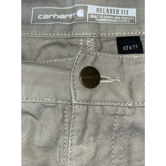 Carhartt khaki Relaxed Rugged Flex Canvas Work Shorts‎ 42x11 - Picture 3 of 7